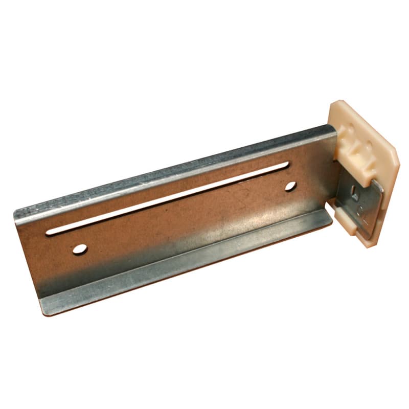 C-686 6mm - 76mm Left Adjustable Undermount Extension Bracket, 10mm, Dowelled (25/Box)