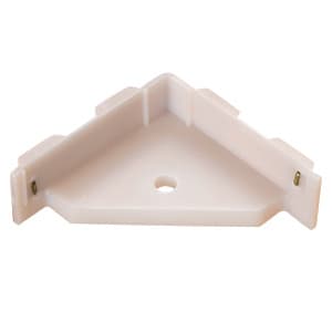 2-1/2" x 2-1/2" Corner Brace with Horizontal Tabs/No Boss or Lip, Natural