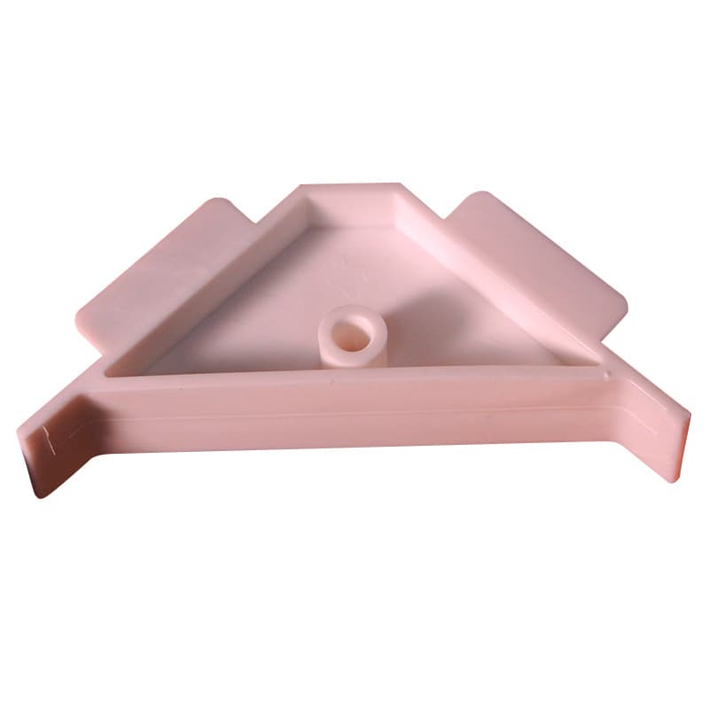 2-1/2" x 2-1/2" Corner Brace with Boss/Lip and Horizontal Tabs, White
