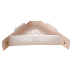 2-5/8" x 2-5/8" Corner Brace with Boss/Lip and Vertical Tabs, Beige