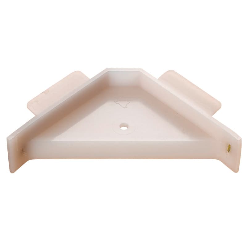 T-413 2-1/2" x 2-1/2" Corner Brace with Horizontal Tabs/No Boss or Lip, Natural
