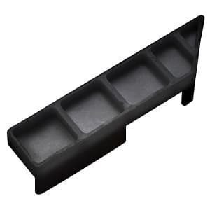 45° Left Hand Corner Protector, Black