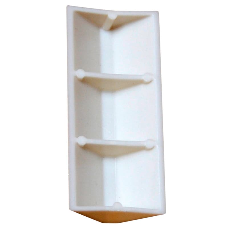 3" x 1" High Density Polyethylene Glue/Staple Block, White