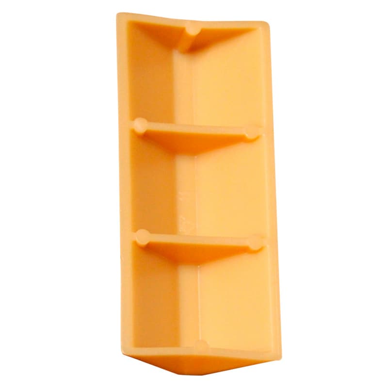 3" x 1" High Density Polyethylene Glue/Staple Block, Beige