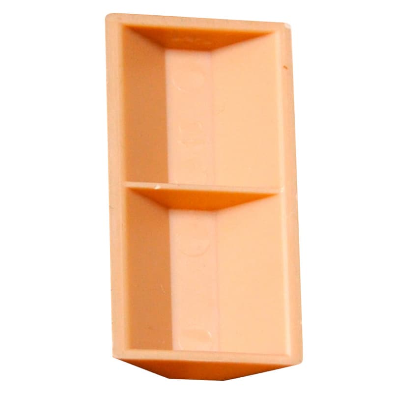 2" x 3/4" HIPS Plastic Glue/Staple Block, Beige