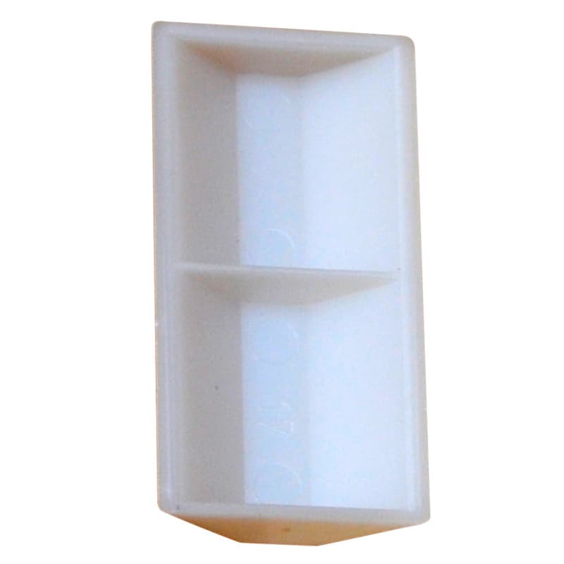 2" x 3/4" HIPS Plastic Glue/Staple Block, Natural
