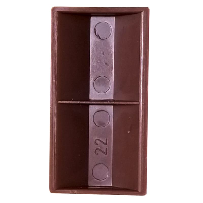 2" x 3/4" HIPS Plastic Coff Glue/Staple Block, Beige
