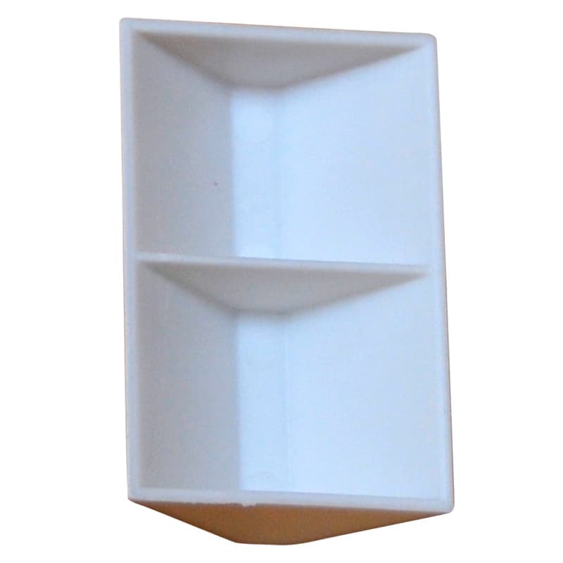 2" x 15/16" HIPS Plastic Glue/Staple Block, White