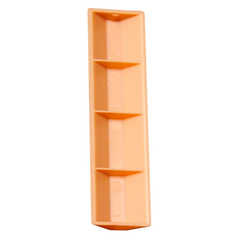 4" x 3/4" HIPS Plastic Glue/Staple Block, Beige