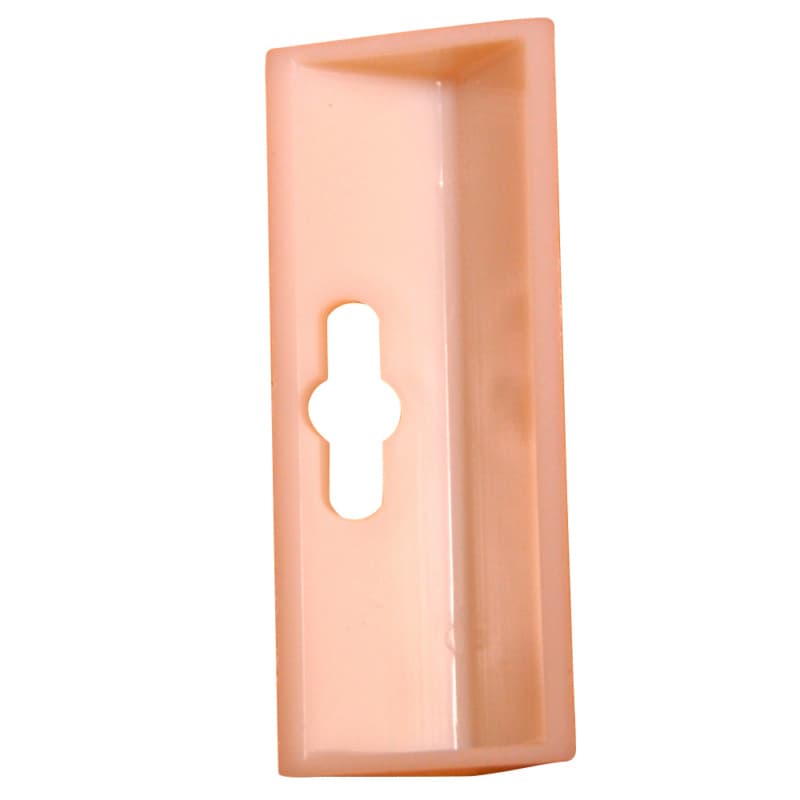3-1/4" x 1" ABS Glue/Staple Block with Keyhole, Natural
