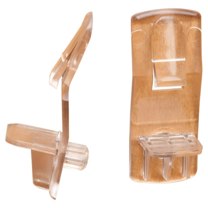 1/4" Locking Shelf Support for 1/2" Shelves, Clear Finish