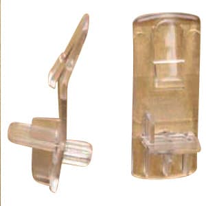 1/4" Left Hand Locking Shelf Support for 5/8" Shelves, Clear Finish 3500/Box