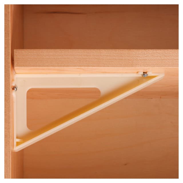 6" Shelf Support with Horizontal Tabs, Natural Finish 300/Box