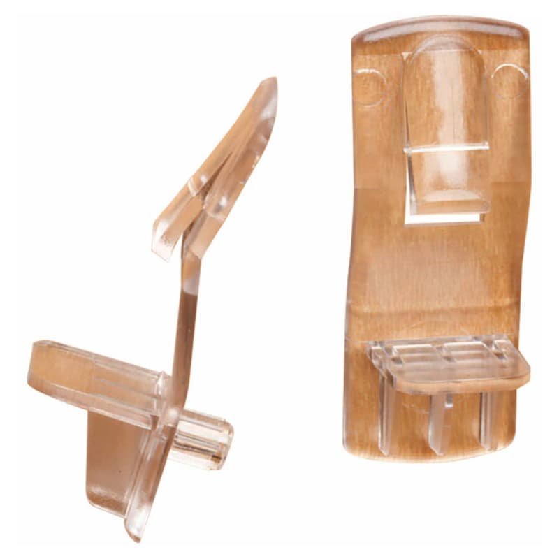 800 Series 5mm Locking Shelf Support for 1/2" Shelves, Clear Finish 4000/Box