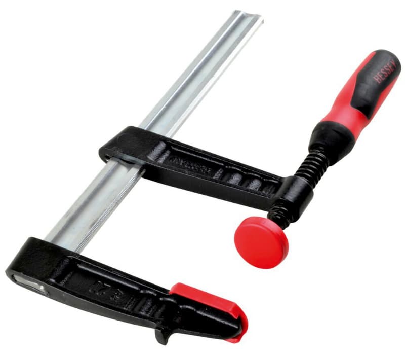 8" Light-Duty Bar Clamp with Wood Handle, 4" Throat Depth
