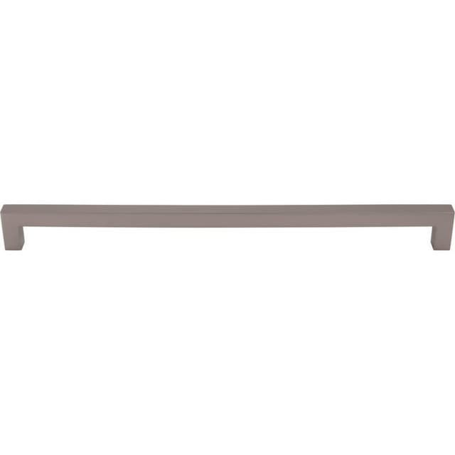 12" Nouveau Square Bar Pull, Ash Gray