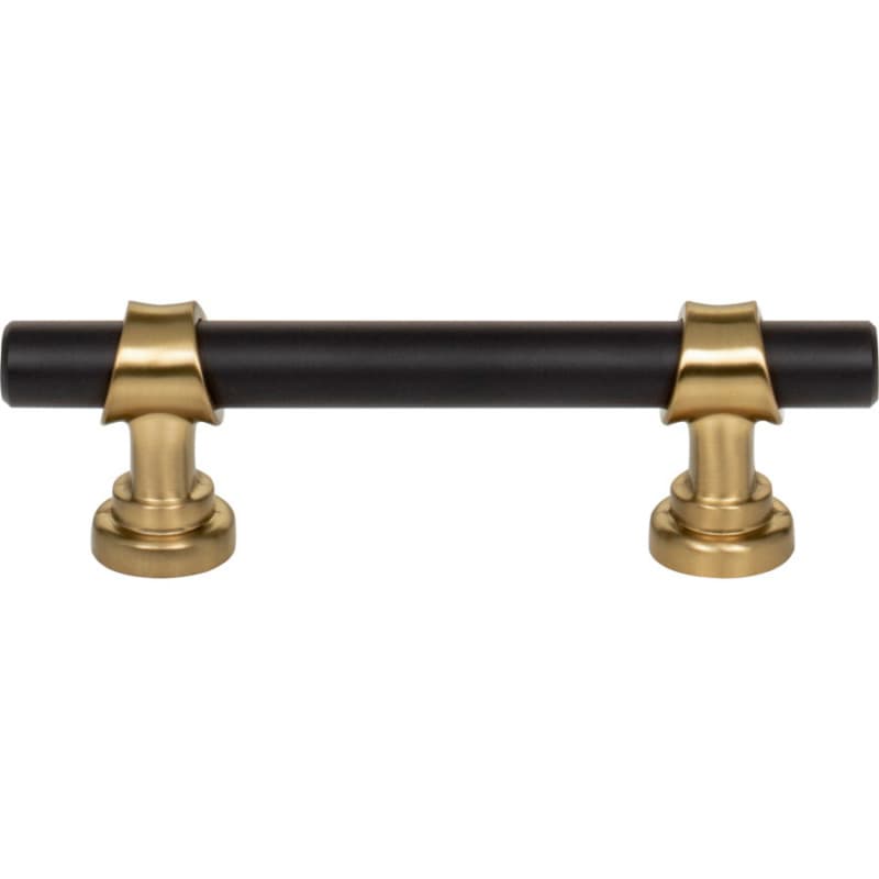 3" Dakota Bit Pull, Flat Black/Honey Bronze