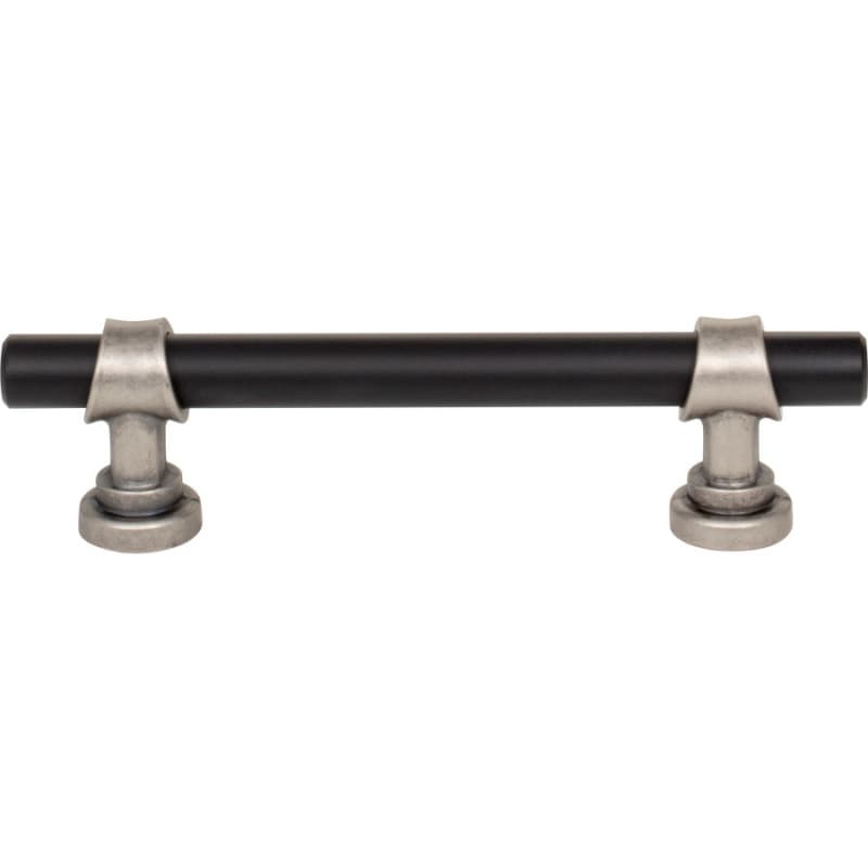 3-3/4" Dakota Bit Pull, Flat Black/Pewter Antique
