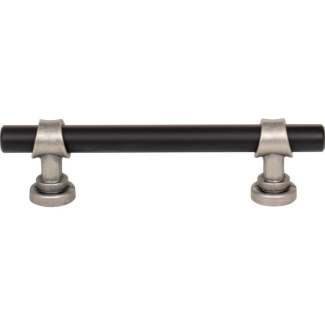3-3/4" Dakota Bit Pull, Flat Black/Pewter Antique