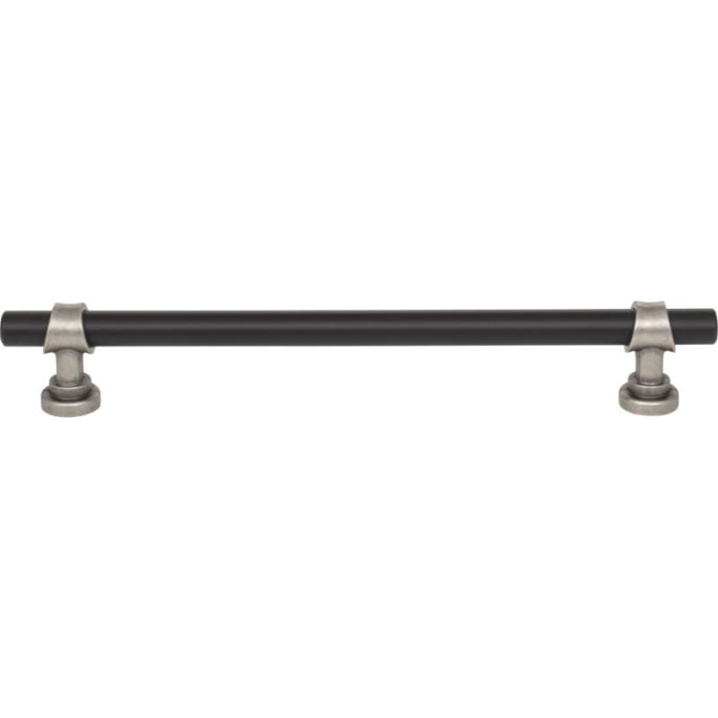7-9/16" Dakota Bit Pull, Flat Black/Pewter Antique