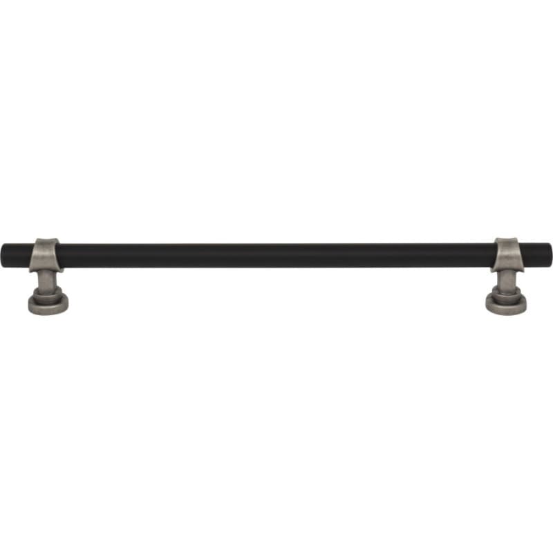 8-13/16" Dakota Bit Pull, Flat Black/Pewter Antique