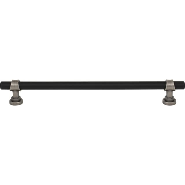 8-13/16" Dakota Bit Pull, Flat Black/Pewter Antique