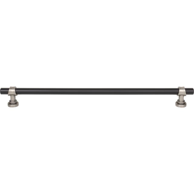 12" Dakota Bit Pull, Flat Black/Pewter Antique