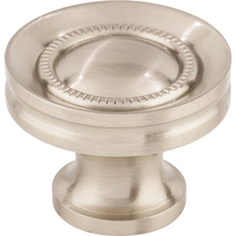1-1/4" Asbury Button Faced Knob, Brushed Satin Nickel