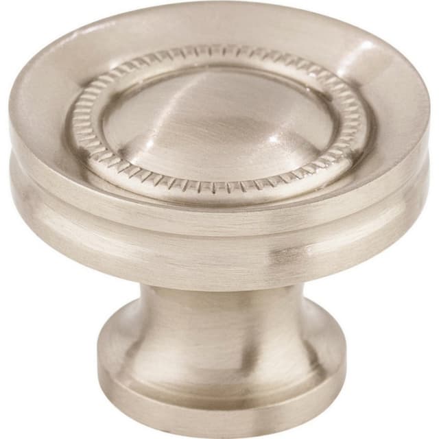 1-1/4" Asbury Button Faced Knob, Brushed Satin Nickel