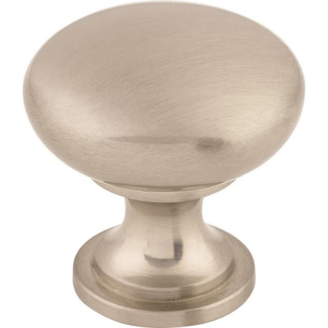 1-1/4" Nouveau Hollow Round Knob, Brushed Satin Nickel