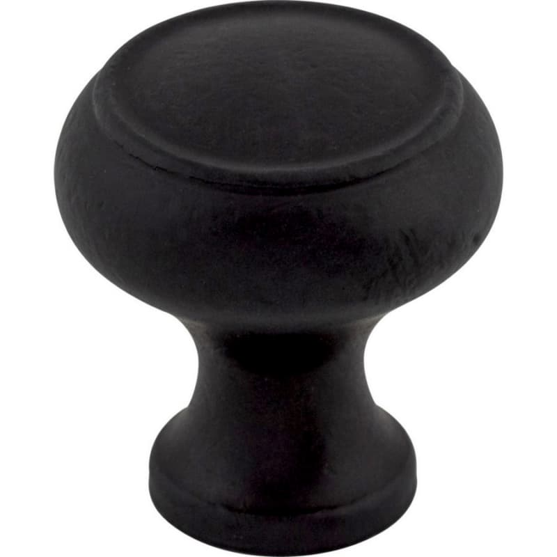 1-1/8" Normandy Round Knob, Patina Black