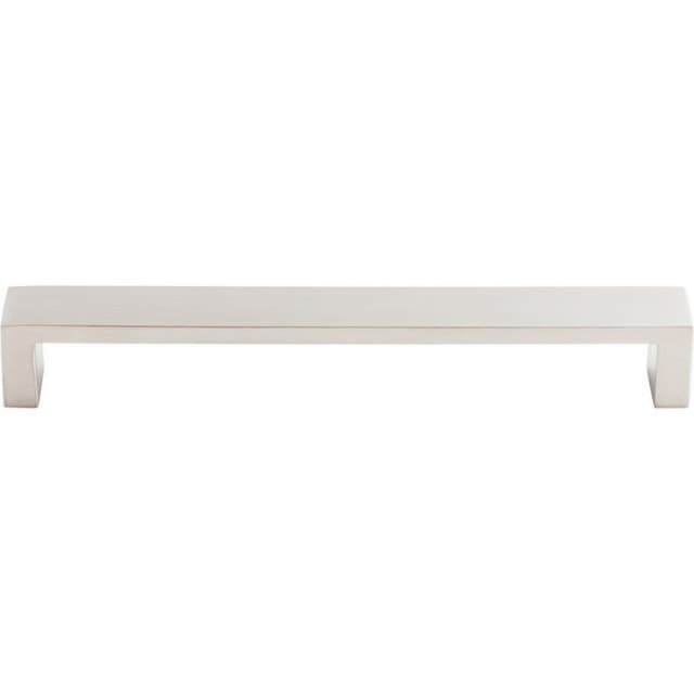 7" Sanctuary II Modern Metro Stainless Steel Pull, Brushed Stainless Steel, 7-3/8" Length