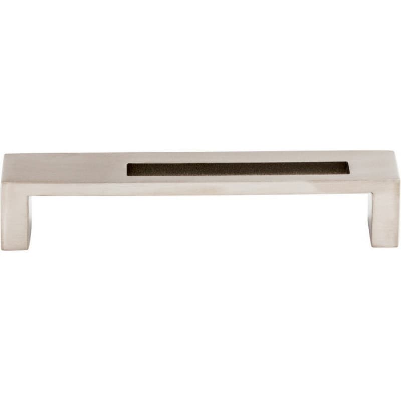 5" Sanctuary II Modern Metro Stainless Steel Slot Pull, Brushed Stainless Steel, 5-3/8" Length