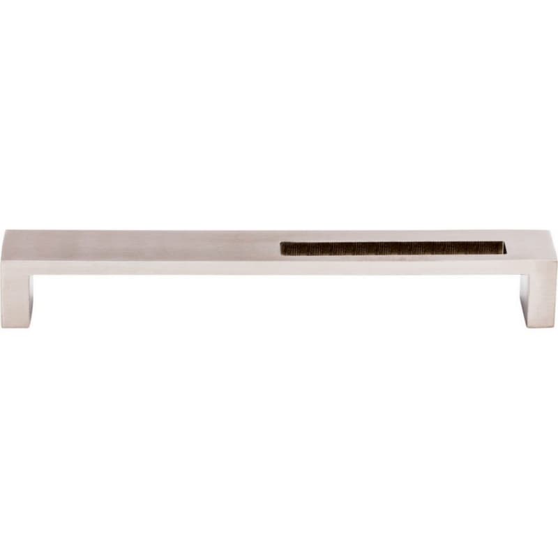 7" Sanctuary II Modern Metro Stainless Steel Slot Pull, Brushed Stainless Steel, 7-3/8" Length