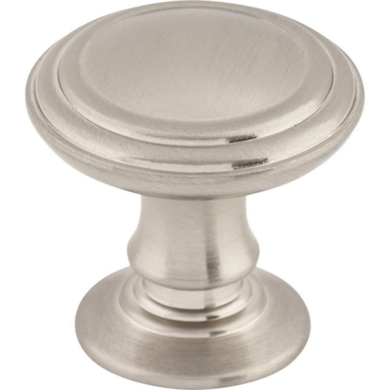 1-1/4" Chareau Reeded Knob, Brushed Satin Nickel