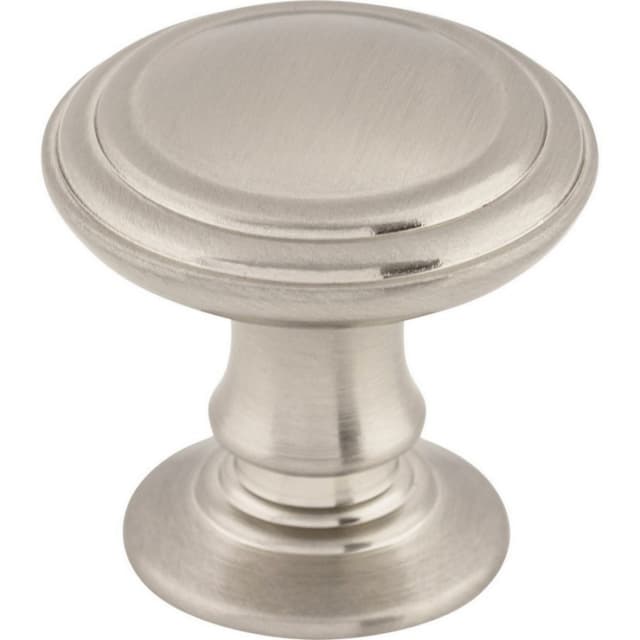 1-1/4" Chareau Reeded Knob, Brushed Satin Nickel