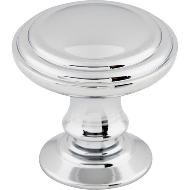 1-1/4" Chareau Reeded Knob, Polished Chrome