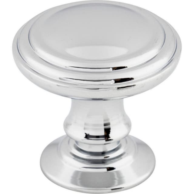 1-1/4" Chareau Reeded Knob, Polished Chrome