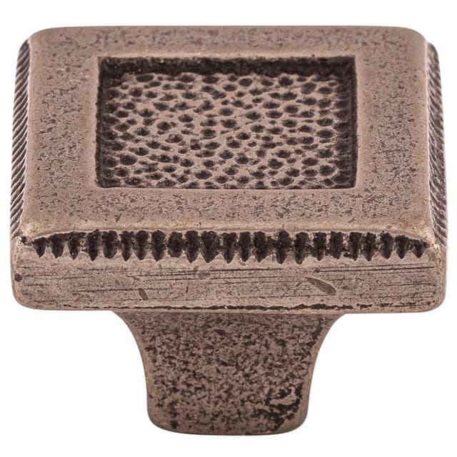 1-5/16" Britannia Square Inset Knob, Cast Iron