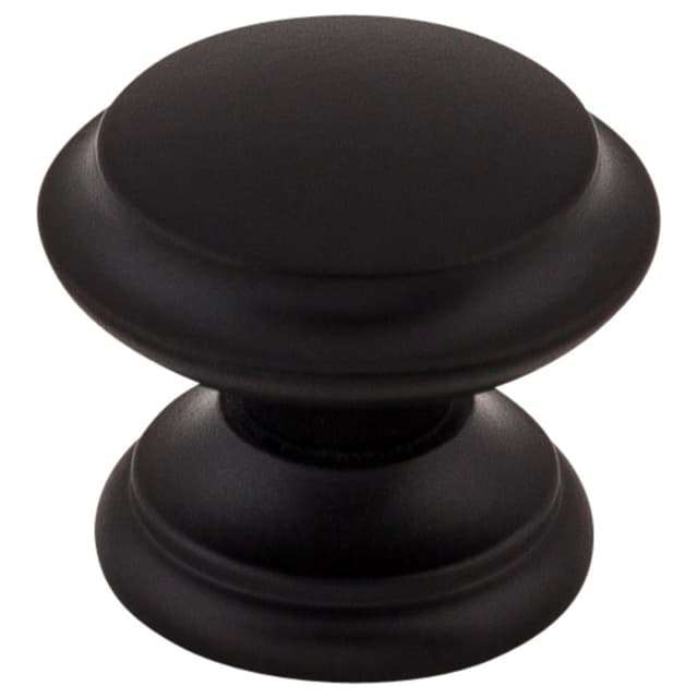 1-3/8" Dakota Flat Top Knob, Flat Black