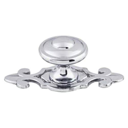 1-1/4" Britannia Canterbury Knob with Backplate, Polished Chrome