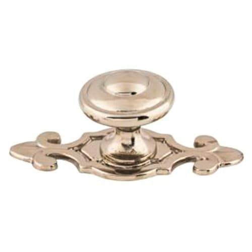 1-1/4" Britannia Canterbury Knob with Backplate, Polished Nickel