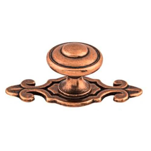 1-1/4" Britannia Canterbury Knob with Backplate, Old English Copper