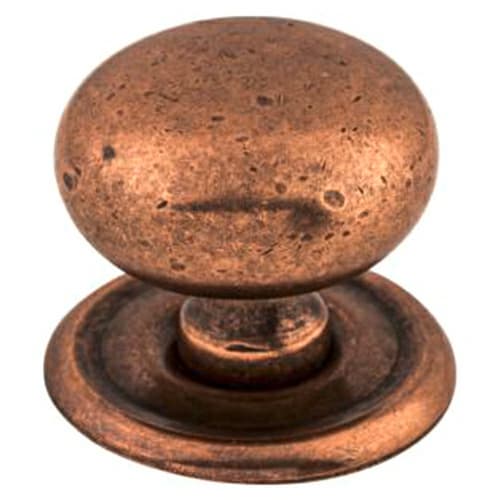 1-1/4" Britannia Victoria Knob with Backplate, Old English Copper