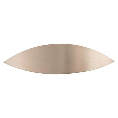 2-1/2" Nouveau Eyebrow Cup Pull, Brushed Satin Nickel