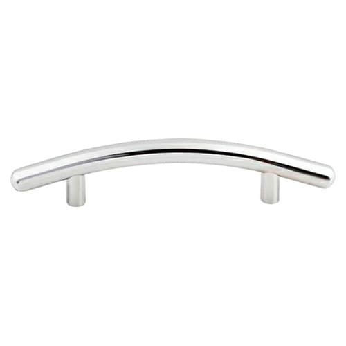 3-3/4" Nouveau Curved Bar Pull, Polished Chrome