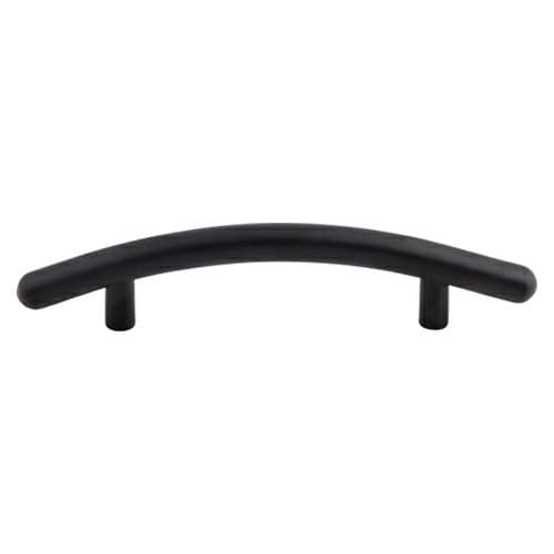 3-3/4" Nouveau Curved Bar Pull, Flat Black