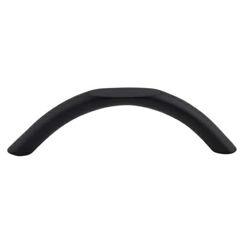 3-3/4" Nouveau Curved Pull, Flat Black