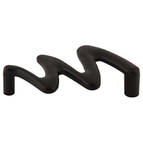 3-3/4" Nouveau Squiggly Pull, Flat Black