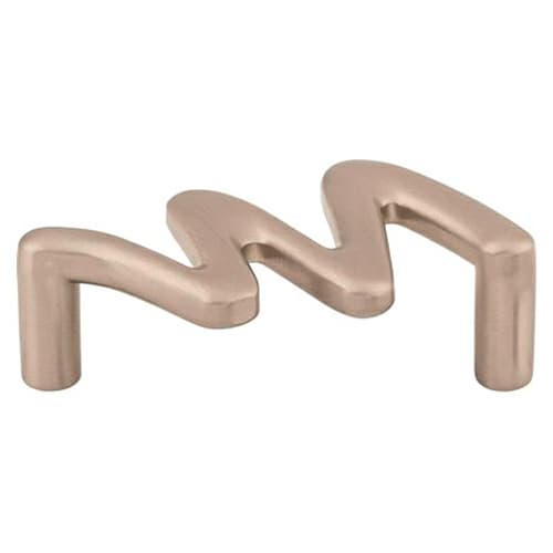 2-1/2" Nouveau Squiggly Pull, Brushed Satin Nickel